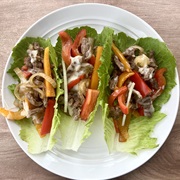 Philly Cheesesteak Lettuce Wraps