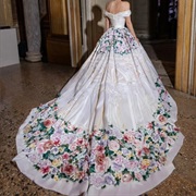 Flowers at Top, Bottom of Train