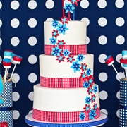 July 4 Wedding (US Patriotic Cake)