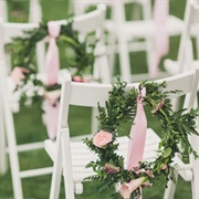 Wreaths Decorating Chairs