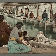 Lavanderas (Washerwomen), Mexico City (William Henry Jackson)