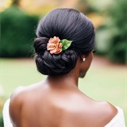 Single Flower in Bride's Hair
