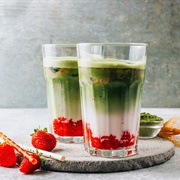 Spumoni Boba Tea With Cucumber Boba