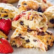 Chocolate Chip Strawberry Buttermilk Scone