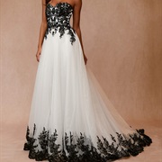 Colored Appliques, Bodice and Bottom of Skirt