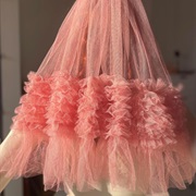 Horizontal Lines of Ruffles on Veil