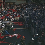 Demonstration Against Narita Airport and the Vietnam War (Bruno Barbey)