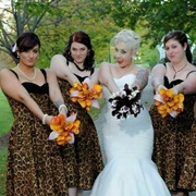 Animal Print Bridesmaid Gowns
