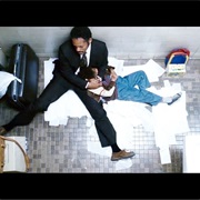 The Pursuit of Happyness – Hris and His Son Sleep in a Subway Bathroom.