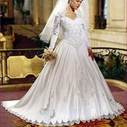 Cutwork Lace on Wedding Dress