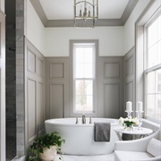 Tall Wainscoting in Bathroom