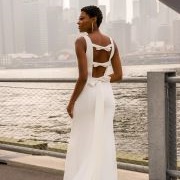 Multiple Bows on Wedding Dress