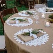 Lace Placemats on Wedding Tables