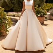 Full, Wide Box Pleats in Skirt