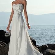 Empire Waistline With Flower Below Bust