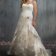 Fabric Flower With Brooch Decoration