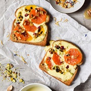 Sourdough Bread With Watermelon Custard