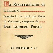 La Resurrezione Di Lazzaro (Perosi)