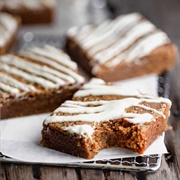 Brownie With Molasses, Silver Star, and Lemon Zest