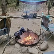 Accidently Melt Shoes Near Campfire