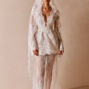 Minidress Over Long, Sheer Skirt