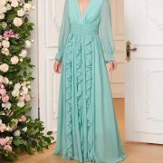 Vertical Line Ruffles, Front Middle of Skirt