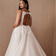 Square Keyhole Back on Wedding Dress