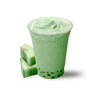 Honeydew Boba Tea With Pawpaw Boba