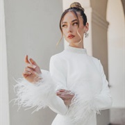 Feather Cuffs on Sleeves