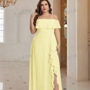 Spaghetti Straps With Off-Shoulder Ruffle