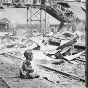 Lone Baby Crying After Bombing of Shanghai Railroad Station (H. S. Wong)