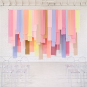 Modern Art-Inspired Drapery at Wedding