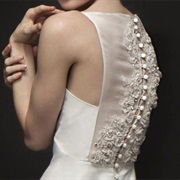 Decorated, Sheer Panel on Middle Back of Dress