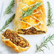 Mushroom and Lentil Wellington With Walnuts