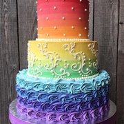 Rainbow Wedding Cake