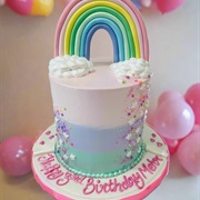 Pastel Rainbow Cream Cake