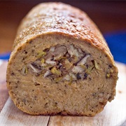 Shiitake Mushroom and Leek Stuffed Seitan Roast