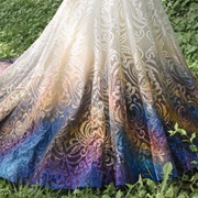 Dress Dip-Dyed Over Pattern in Fabric