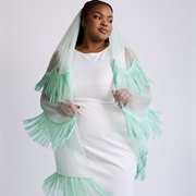 Colored Fringe Edge on Veil