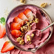 Strawberry Banana Smoothie Bowl With Ricotta