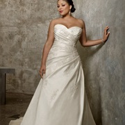 Matte Fabric With Lace Appliques