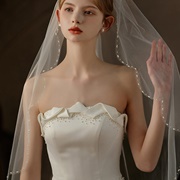 Wavy Fabric Band Around Neckline