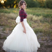 Plaid Shirt With Wedding Skirt