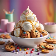 Colourful Sugar Cookie Sundae (Holi Sugar Cookie Sundae)