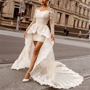 High-Low Skirt With Underskirt