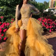 Layered Tulle Detachable Overskirt