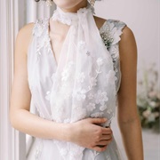 Floral Neck Scarf for Bride