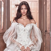 Highly Detailed Bodice on Wedding Dress