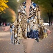 Patterned Wrap With Bridesmaid Dress