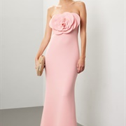 Large Flower Decoration on Dress